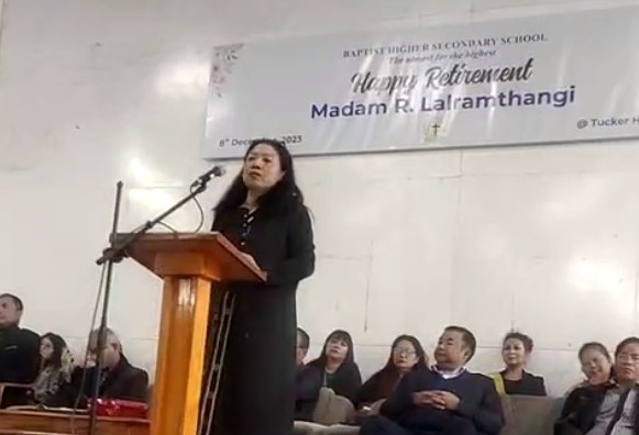 BHSS –a zirtirtu Pi R. Lalramthangi Pension thlahna neih a ni.