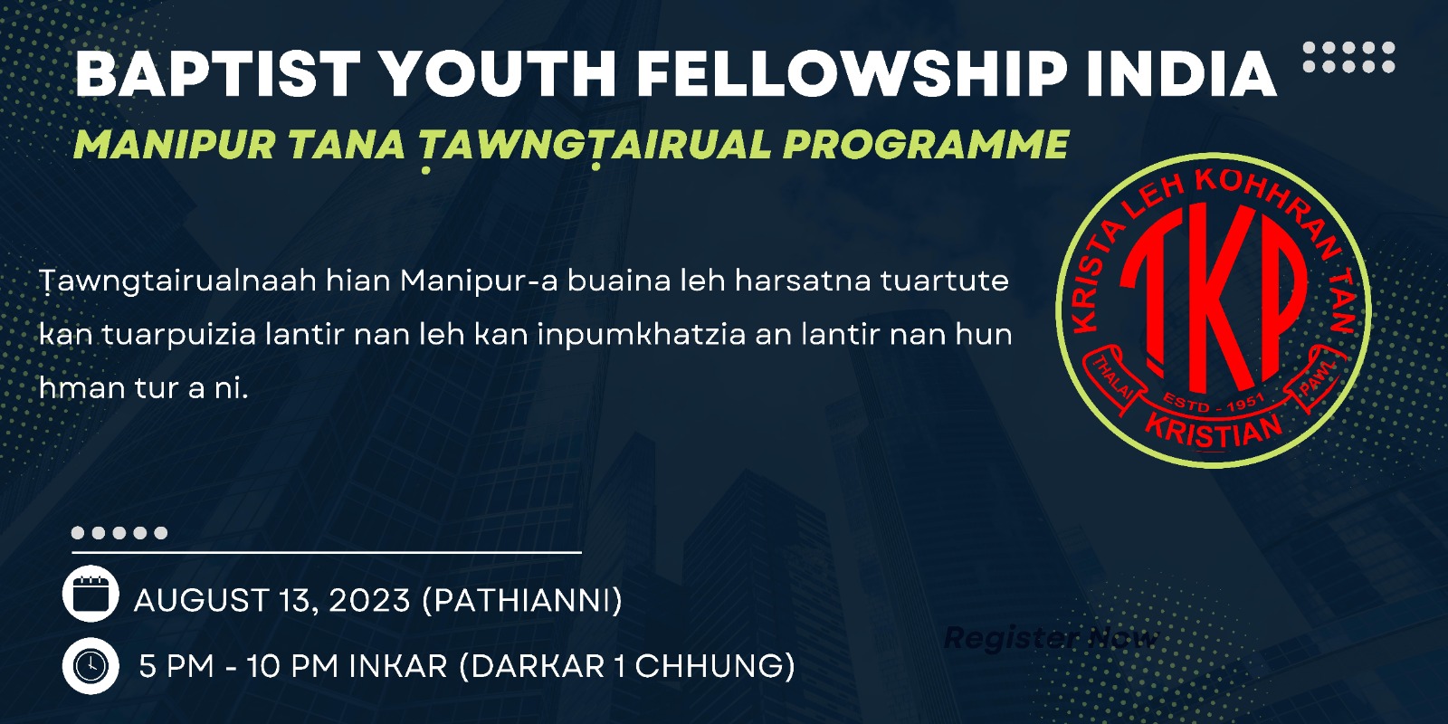 India ram puma Baptist Thalai ten Manipur tana tawngtai rualna an nei dawn